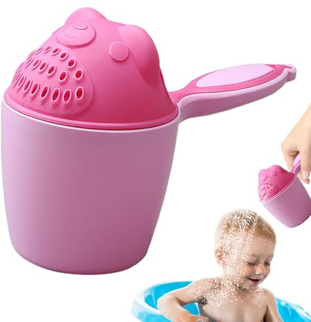 Ristyur Baby Badebecher | Kreativer Wasserfall Rinser Baby Rinse Cup | Baby Haarwaschbecher Augenschutz Niedlicher Tierbecher für Kinder Mädchen Bad Dusche