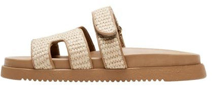 Steve Madden Damen Mayven Schiebe-Sandalen, Naturbast, 40 EU