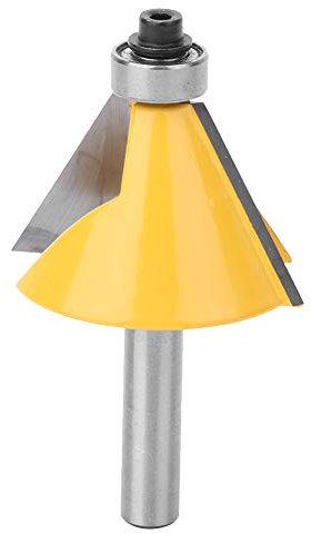 Baxnore Schrägfräser, Fasenfräser mit Lager, 8-mm-Schaft, Holzbearbeitungsfräser, hitzebeständiger Fasenfräser für Tischlerprojekte (30°)