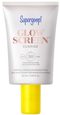 Supergoop! Glowscreen SPF 30, Sunrise (Champagne Glow) - .68 fl oz - Glowy Primer + Broad Spectrum Tinted Sunscreen - Hydration - Hyaluronic Acid