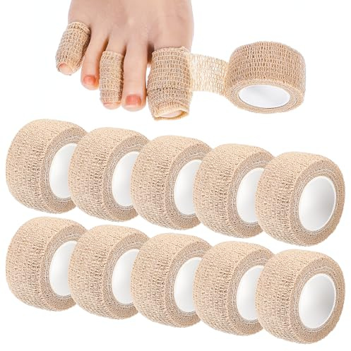 10 Pcs Broken Big Toe Little Toenail Protectors Women Men, Toe Guards for Feet Sleeve, Toes Cushions for Pain Relief, Runners Big Toes Caps Covers Bandage