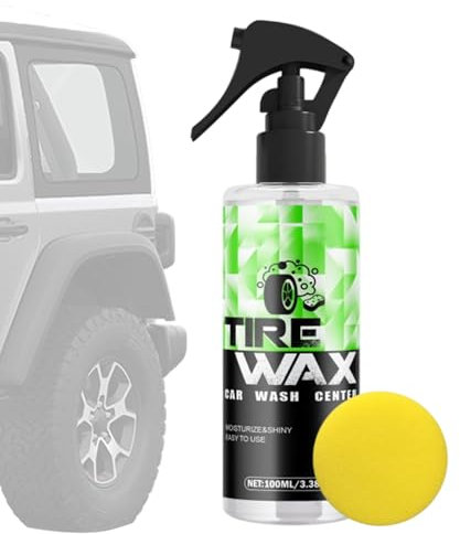 Polissage brillant durable pour roues - Application rapide, amélioration de la brillance du caoutchouc | 100 ml Spray noir et pneus avec protection UV, aspect brillant à long terme et spray