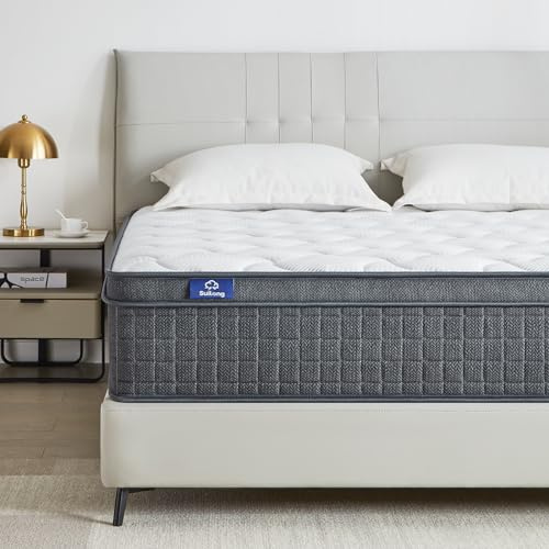 Suilong Matelas 160 x 200, 26 cm Épaisseur H3 H4 Hybride Matelas avec Mousse à Mémoire de Forme et Ressorts Ensachés, 7 Zones de Confort Parfait Support pour Un Sommeil Certifié Oeko-Tex