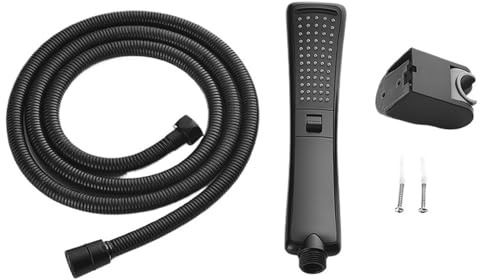Cabezal de Ducha Tipo Lluvia Negro con rociador de Alta presión y Filtro ahorrador de Agua, Juego de rociadores