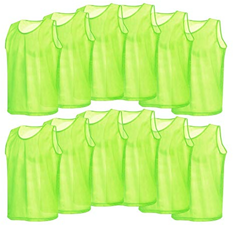 VGEBY Sportweste für Erwachsene, 12 Stück, Kasel, Trainingsanzug, Herren, Training, atmungsaktives Netzgewebe für Fußball, Basketball, Rugby