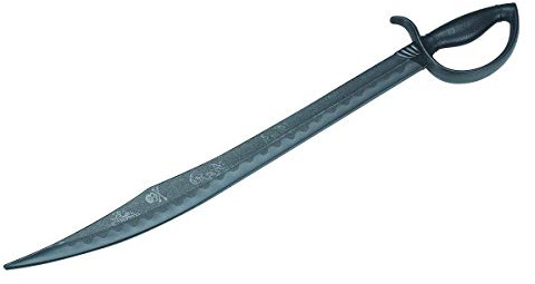 Martial Arts Black Polypropylene Plastic Pirate Cutless Sabre Training sword