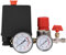 Outbit Ventilschalter - Kleiner Luftkompressor-Druckschalter Steuerventilregler Druckschalter Kompressor mit Messgeräten für schnellen Druckabbau