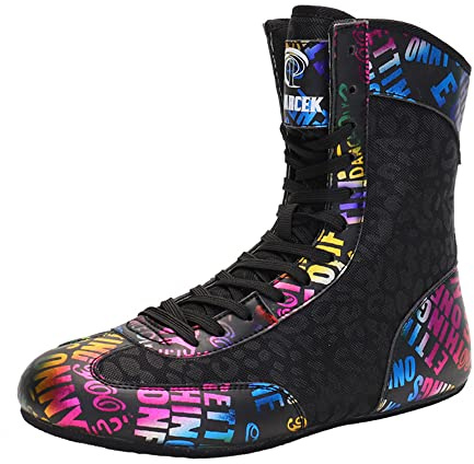 Scarpe da Boxe da Donna da Uomo Scarpe da Wrestling Leggere E Traspiranti Stivali da Boxe per Bodybuilding,A,45 EU