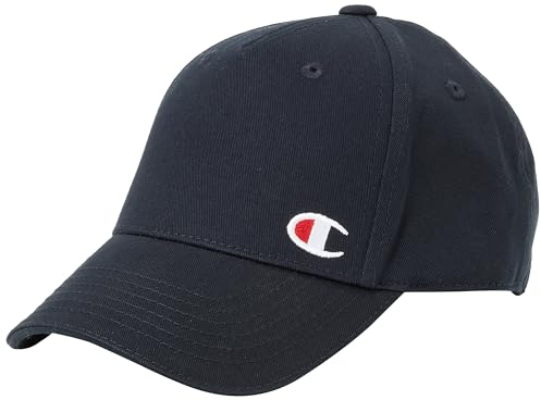 Champion Unisex Icons Accessories-805974 Woven Cotton Twill C-Logo Baseballkappe, Marineblau, One Size