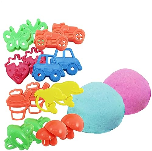 com-four® 600g Kreativsand mit 16 Sandförmchen - Indoor-Knetsand zum Spielen und Modellieren - kreative Sandknete für den Innenbereich [Auswahl variiert] (600g - bunt)