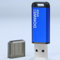 Clé USB 64 Go DONWEI, Mini Clé USB avec Lumière LED Rapide, Grande Capacité, Métal, Portable, Flash Drive Originale, Stockage des Données pour Ordinateurs, Cadeaux aux Étudiants - Bleu