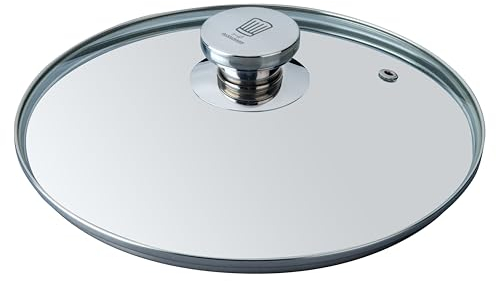 FACKELMANN Chefkoch Premium Pfannenglasdeckel ø28cm – Edelstahl Knauf mit exklusivem Logo, Spülmaschinenfest, Elegantes Design, Perfekte Passform – Silber