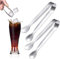 WeddHuis Set 2 Pezzi Pinze per Zucchero e Ghiaccio in Acciaio Inox per Caramelle Buffet Dessert Picnic (11cm) (Argento)