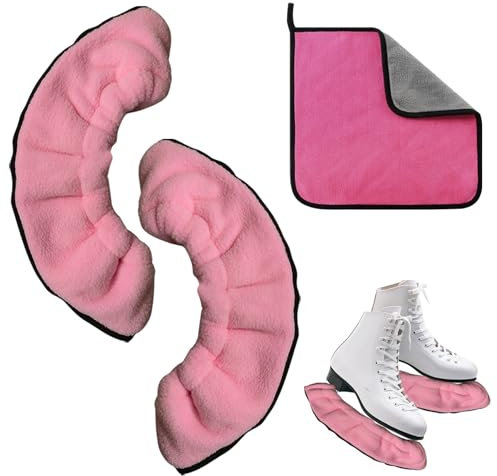 JSTHHTT 2 Stück Kufenschoner Schlittschuhe, Schlittschuhschoner, Elastische Kufenstrümpfe, Kufenschoner Eishockey, Guards Zubehör, für Hockeyschlittschuhe Eiskunstlaufschuhe(Rosa)