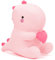Zaloife Kuscheltier Dinosaurier Rosa, Plüschtier Dino mit Herz 30cm, Stofftier Dinosaurier, Lustiges Plüsch Dino Kissen Puppe Geburtstage Valentinstag Party Festival Geschenk für Kinder Fans