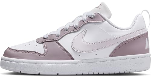 Nike Court Borough Low Recraft (GS) Zapatos de Ocio para niños White/Venice/Plum Fog/White 35.5