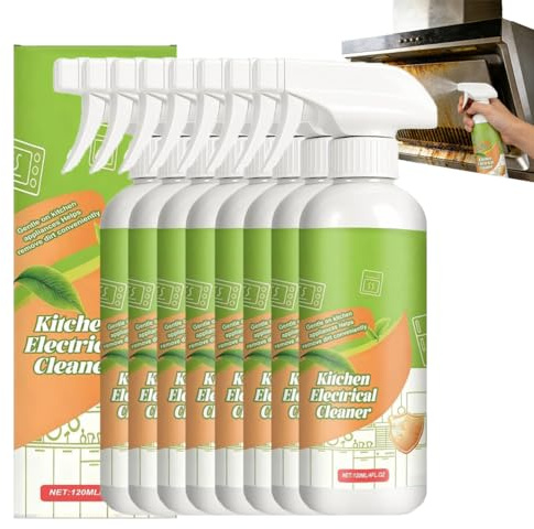 Spray detergente per cucina agli ioni elettrolizzati - Detergente per la casa e la cucina, adatto a fornelli, forni, piani di lavoro, elettrodomestici e superfici in acciaio inossidabile. (8PCS)