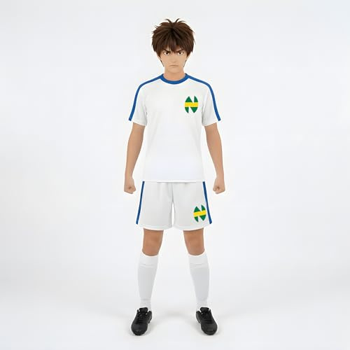Footex Completo Calcio Cosplay New Team Oliver Holly Hutton Captain Tsubasa Divisa Personalizzabile Made in Italy (XXXS)