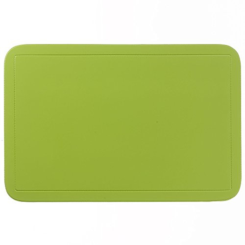 Kela Tisch-Set Uni 43,5x28,5cm aus PVC in lemongrün, Polyester, Lemon grün, 43.5 x 28.5 x 1 cm