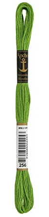 Anchor 232939 4635000-00256 Stickgarn, Baumwolle, giftgrün, 3 gramm