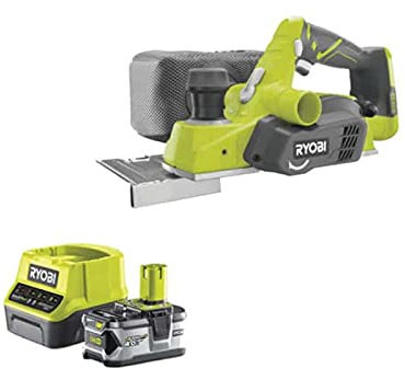 Pack RYOBI rabot 18V OnePlus 82mm R18PL-0-1 batterie 4.0Ah - 1 chargeur rapide 2.0Ah RC18120-140