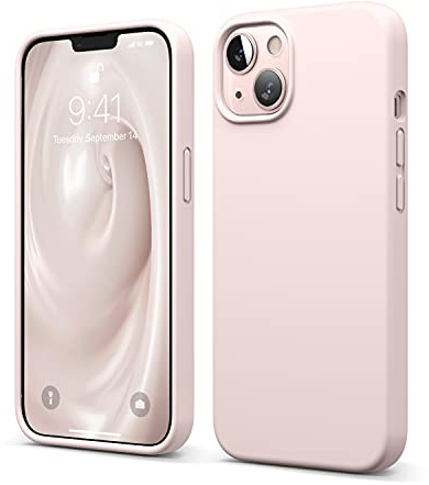 elago Liquid Silicone Case Kompatibel mit iPhone 13 Hülle (6,1), Hochwertiges Silikon, Rundumschutz Handyhülle : 3-Layer Struktur Schutzhülle, Kratzfestes Weiches Mikrofaserfutter (Rosa)