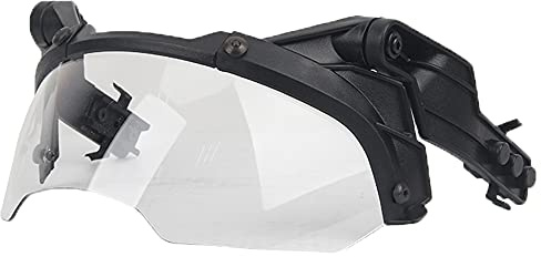 WISEONUS Lunettes de Casque Tactiques Universelles Amovibles Airsoft Casque Casque Paintball Chasse Accessoire pour Moi/Fast Helmet (Lentille Transparente)
