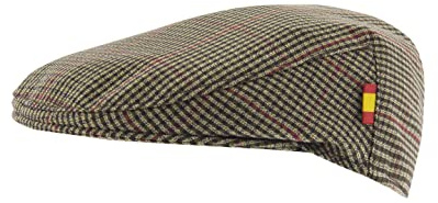 Españolitas Gorra Bandera de España. Fabricación Nacional y Artesanal. Boina (XL, Cuadros Marrón)