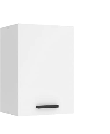 Belini Hängeschrank Küche, Küchenschränke SG. Breite 40 cm. Oberschrank mit 1 Tür, Küchenhängeschränke, Wandschrank Hängend, Weiß matt