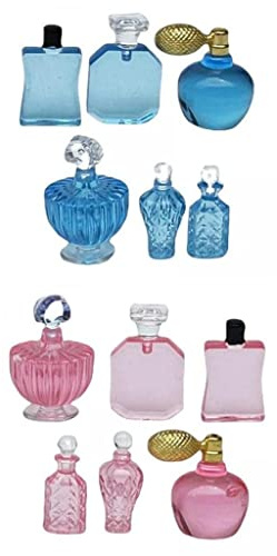 Colcolo Mini Perfume Miniatura Botellas Decorativas Juguete Perfume Casa de Muñecas Plástico Accesorio Decoración Simulación Adecuado para Niños Escenas