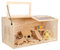 Hamsterkäfig aus Holz, 81,3 cm L x 40,6 cm B x 40,6 cm H, Tierschrank für syrische Zwerghamster Degus, Hamster-Habitat mit zu öffnender Oberseite und großen Acrylplatten, natürlicher