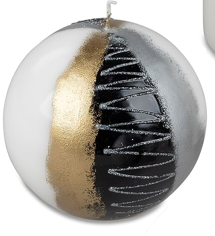 Bollweg/Formano Kerze Kugelkerze schwarz/silber 6cm 123g (Grundpreis 1kg: 88,54 EUR)