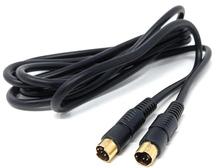 DRUT 2m S-Video (SVHS) Cable 4-pin Male to Male Gold Plated Compatible With TV, HDTV, DVD, VCR, Camcorder, Game Console 6.5ft