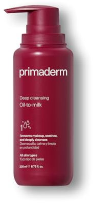 Primaderm - Deep Cleansing Oil-to milk - Aceite Limpiador Facial - Desmaquillante Facial para Maquillaje a Prueba de Agua - Todo Tipo de Piel - 200 ml