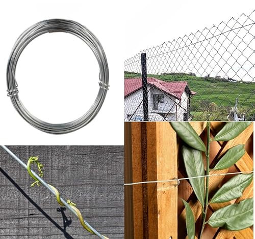 Galvanised Heavy Duty Garden Wire 3mm x 20m - Security Fencing, Horse Wire, Agricultural Straining Line