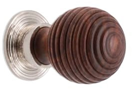Infinity Decor Bouton de placard traditionnel Preston en bois de rose en forme de ruche en nickel poli 38 mm – Idéal pour les portes d'armoires de tiroirs