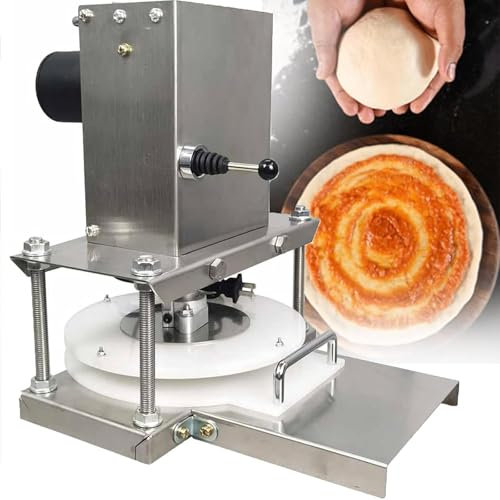 ylpddmm Presse à Pâte Électrique Commerciale 400 Feuilles par Heure Laminoir à Pâte à Pizza en INOX Épaisseur Réglable Presse à pâtisserie à Pizza,pour Pizza, Tarte, Tortilla, pâtisserie