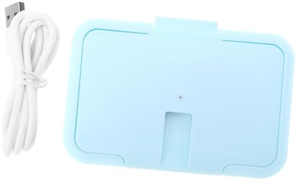 LOORGVEL Scaldasalviette per Ragazzo Ragazza Portatile in Abs Blu Design Riscaldato Compatibile Salviette Umidificate per Uso Domestico e Auto