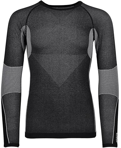 CMP - Felpa uomo senza cuciture, Nero, M/L