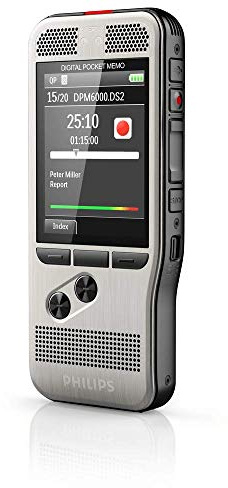 Philips DPM6000 Digital Pocket Memo Voice Recorder with Push Button Operation