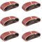 Gewebe-Schleifbänder │ 25 Stück │ 100 x 560 mm │ je 5 x Korn 40/60/80/120/180 │ für Bandschleifer │ Schleifpapier │ Schleifband-Set