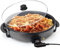 SUPERLEX Ø 42x7 cm Elektrische Multipfanne 1500W, Elektropfannen Pizzapfanne mit Deckel, Elektrisch Partypfanne 8,7 Liter