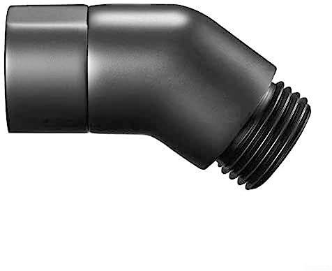 DAZZLEEX Adattatore a Gomito per soffione Doccia Portatile, G1/2 Gomito Superiore a Gomito per Angolo Doccia Portatile Filettatura Femmina Nera Filettatura Maschio 135° Adattatore per Braccio Doccia
