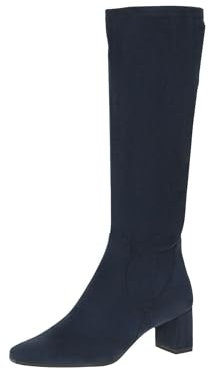 CAPRICE Damen Hohe Stiefel mit Absatz Kniehoch Vegan, Blau (Navy Stretch), 39 EU