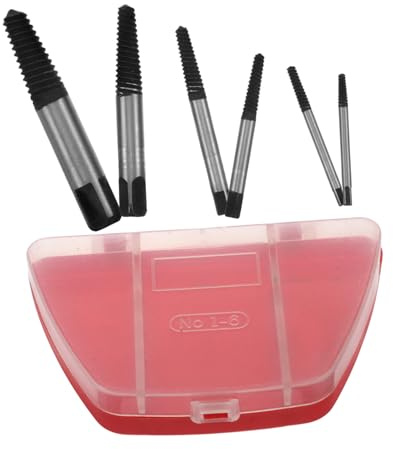 Housoutil 6pcs Screw Remover Tool Set Bolt Extractor for Stripped Ratchet Screwdriver Damaged Screw Extraction