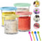 4-Pack Ice Cream Containers with Lids for Ninja Creami - Compatible with NC501 & NC500 Series - Leak-Proof, Dishwasher Safe, BPA-Free - Perfect for Ice Cream, Sorbet & Milkshakes