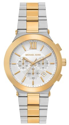 Michael Kors Billie Watch for Men, Quartz Chronograph Movement with Stainless Steel Strap