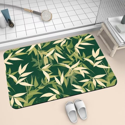 Tappetino da Bagno Antiscivolo 40x60cm Tappeti Tappeto Bagno Piccolo Super Assorbente in Pietra, Tappeto Tappetino Doccia ad Asciugatura Rapida, Sottile, Lavabile Diatomite Bath Mat Bamboo 2-774