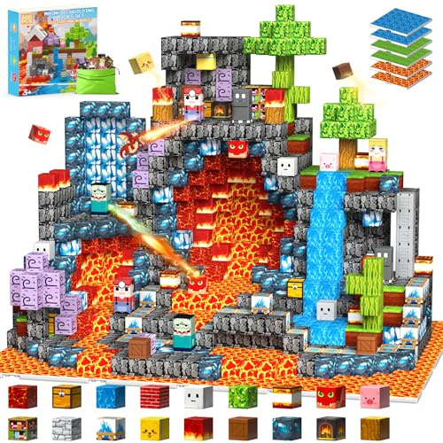 iKidiki 200 Pcs Magnetic Blocks, Toys for 3 4 5 6 Year Old Boys Girls Magnetic Building Blocks Gifts for 3-6 Year Old Boys STEM Montessori Magnetic Cube Easter Gifts for Kids