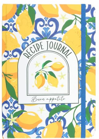 Something Different Wholesale Carnet de recettes italien A5 imprimé citron | Livre de recettes de cuisine